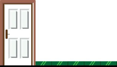 Flat Door 库存插图