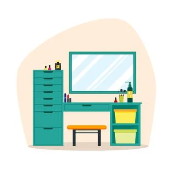 Flat dressing tables Stock Illustration
