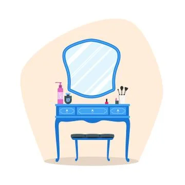 Flat dressing tables Stock Illustration