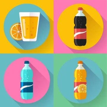 Flat Drink icons for web and applications Stock Illustration