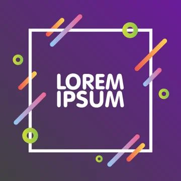 Flat dynamic background design. Colorful geometric on purple gray backgroun.. 스톡 일러스트