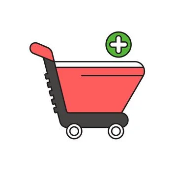 Flat E-commerce Shopping Cart Vector Design Illustrazione stock