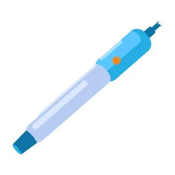 Flat E Waste Broken Curling Hair Iron Icon Stock Illustration