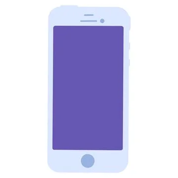 Flat E Waste Broken Touch Screen Smartphone Icon Illustrazione stock
