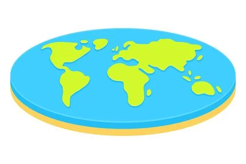Flat earth concept illustration Stock Illustration