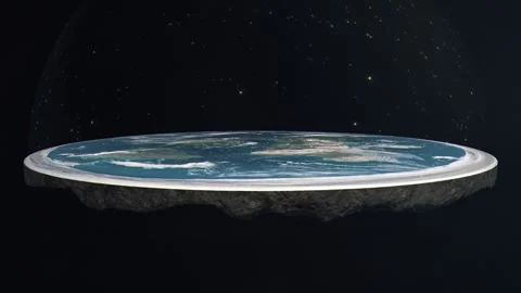 Flat Earth Conspiracy Theory Model Showing the Dome of the Firmament Stock Footage 277003357