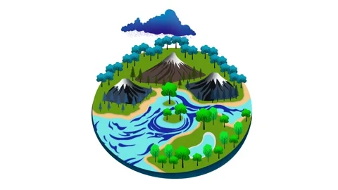 Flat Earth in cosmos, A Flat Earth model, Flat Earth Conspiracy Stock Footage 278782755