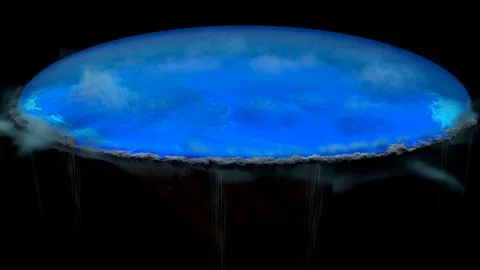 Flat Earth in cosmos Illustrazione stock