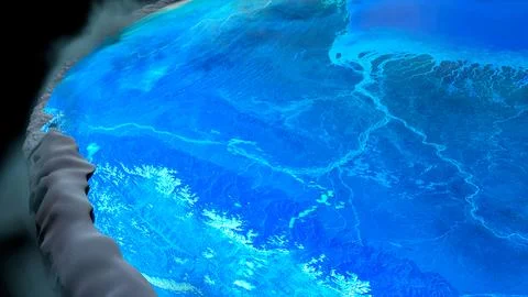 Flat Earth in cosmos Illustrazione stock