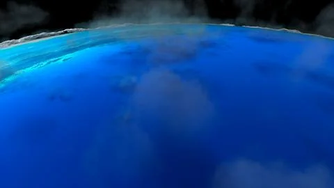 Flat Earth in cosmos Illustrazione stock