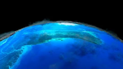 Flat Earth in cosmos Illustrazione stock