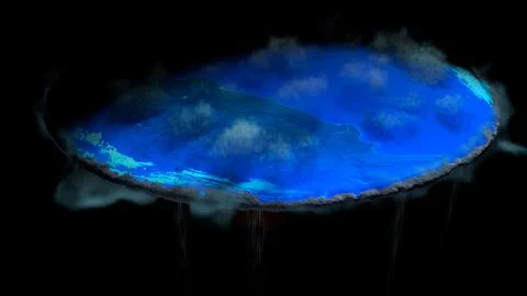 Flat Earth in cosmos Illustrazione stock