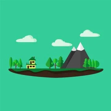 Flat earth design Stock Illustration