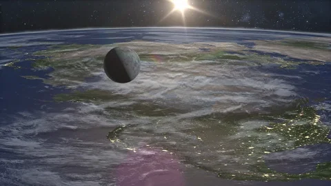 Flat Earth Diagram Dynamic Animation Stock Footage 107764118