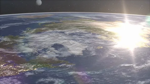 Flat Earth Diagram Sun View Stock Footage 107764650