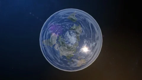 Flat Earth Diagram Top View Stock Footage 107764782