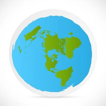 Flat Earth Illustration Stock Illustration