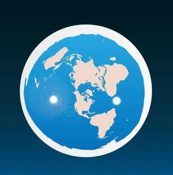 Flat Earth Illustration Stock Illustration
