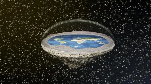 Flat earth illustration Ilustración de archivo