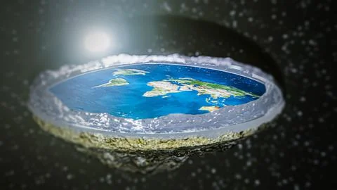 Flat earth illustration Stock Illustration
