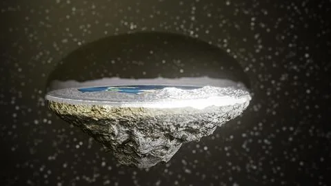 Flat earth illustration Stockillustratie