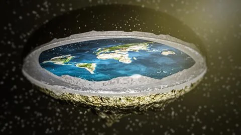 Flat earth illustration Illustrazione stock