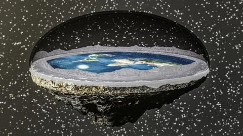 Flat earth illustration Ilustración de archivo