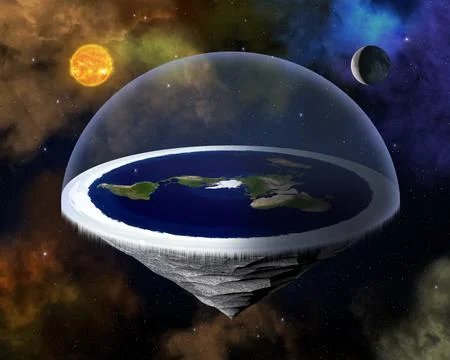 Flat Earth model. Stock Photos