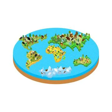 Flat earth outdated hypothesis that the Earth is a flat disk. The concept of  Stock Illustration