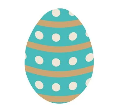 Flat Easter egg icon. Happy Easter Spring Holiday Vector Cartoon style Illust Stock Illustration