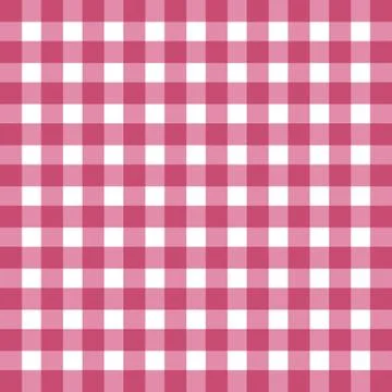 Flat easy tilable red and white gingham pattern Illustrazione stock