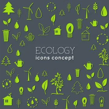 Flat eco background concept. Vector illustration design Stock Illustration