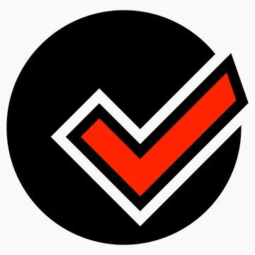 Flat eco red symbol.  Stock Illustration