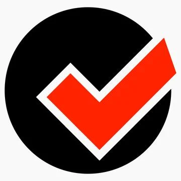 Flat eco red symbol.  Stock Illustration