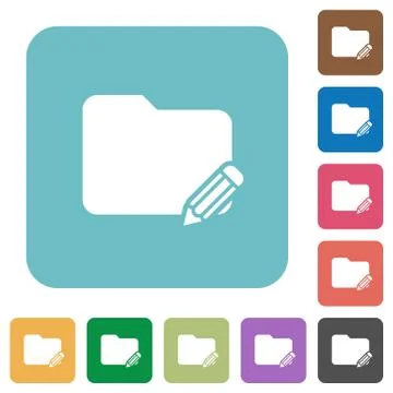 Flat edit folder icons 스톡 일러스트