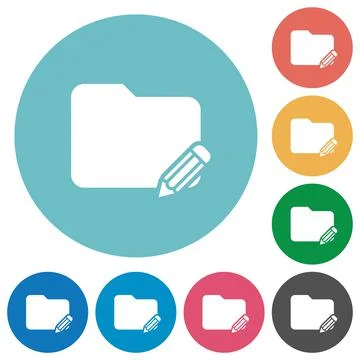 Flat edit folder icons 스톡 일러스트