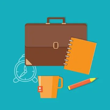 Flat education content Stock Illustration