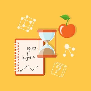 Flat education content Stock Illustration