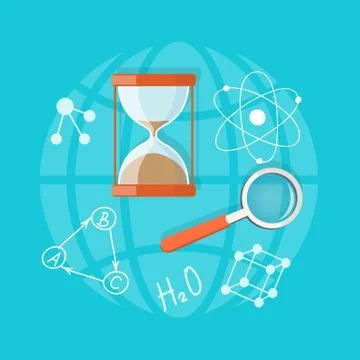 Flat education content Stock Illustration