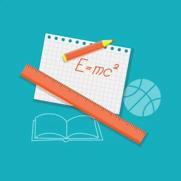 Flat education content Stock Illustration