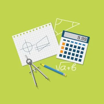 Flat education content Stock Illustration