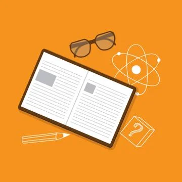 Flat education content Stock Illustration