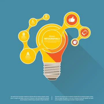 Flat education infographic background. Illustrazione stock