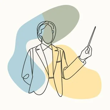 Flat Educator Character Illustration Stock Illustration