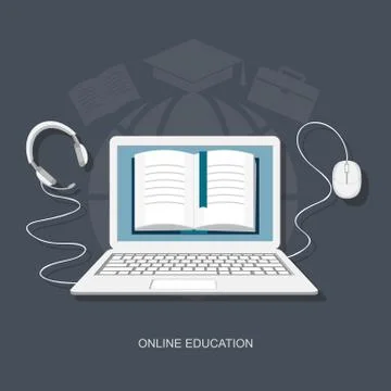 Flat  elements of education Stock Illustration