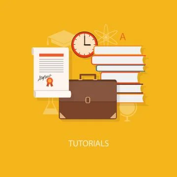 Flat  elements of education Illustrazione stock