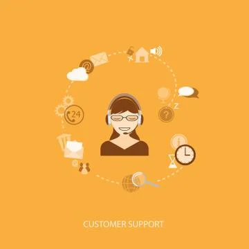 Flat  elements of support Illustrazione stock