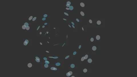 Flat, Elliptical Particles in Spinning Pattern:  Looping Stock Footage 98957800