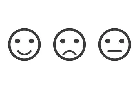 Flat Emojis, isolated vector set Stock Illustration