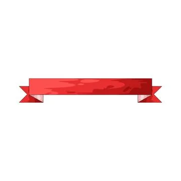 Flat end ribbon illustration Stock Illustration
